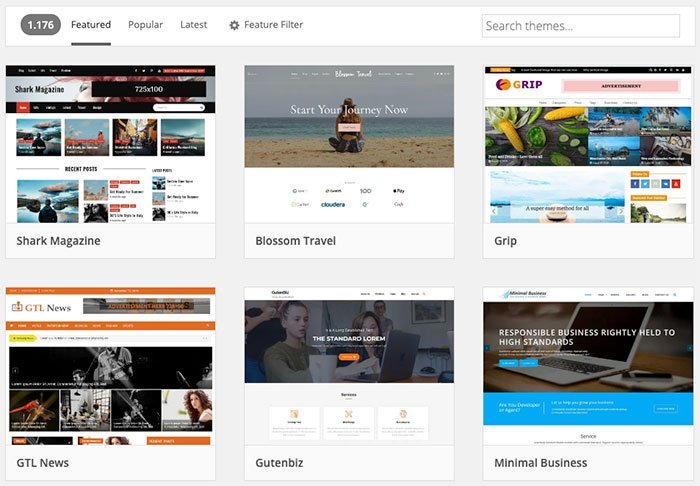 Gratis WordPress Thema's